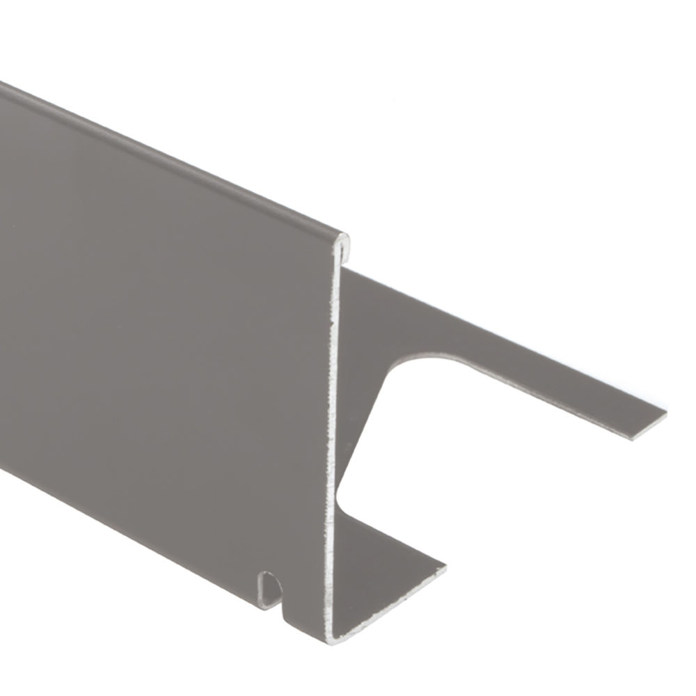 BARA-RWL Balcony Edging Profile Aluminum Metallic Grey 9/16" (15 mm) x 8' 2-1/2"