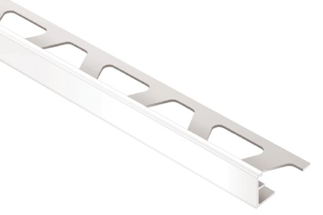 JOLLY-P Wall Tile Edging Trim PVC Bright White 3/8" (10 mm) x 8' 2-1/2"