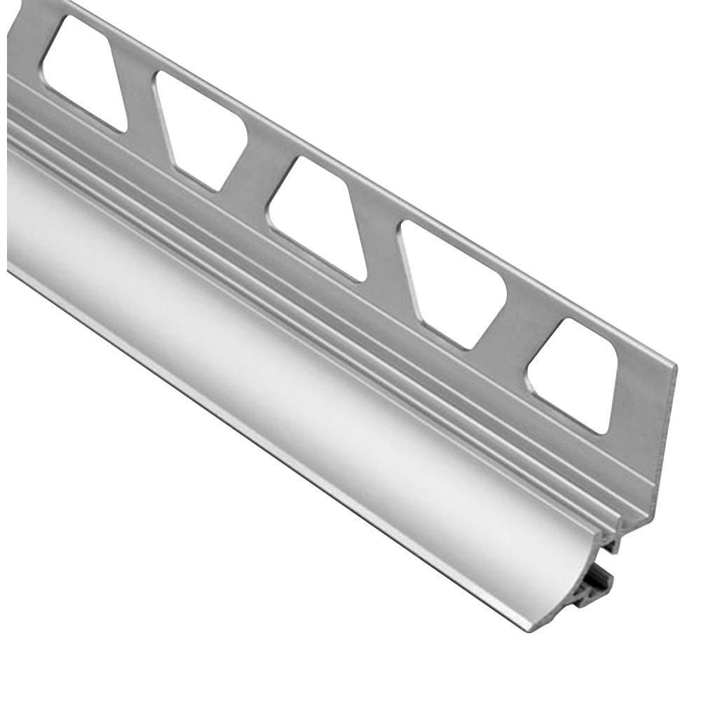 DILEX-AHKA Cove-Shaped Profile with 3/8" Radius Anodized Aluminum Matte 5/16" (8 mm) x 8' 2-1/2"