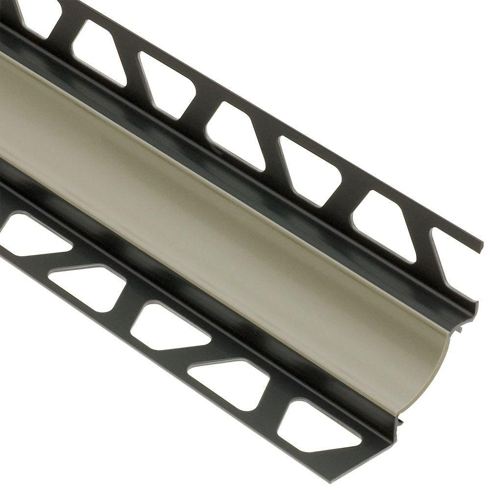 DILEX-HKW Cove-Shaped Profile with 11/16" Radius PVC Plastic Grey 9/32" (7 mm) x 9/32" x 8' 2-1/2"
