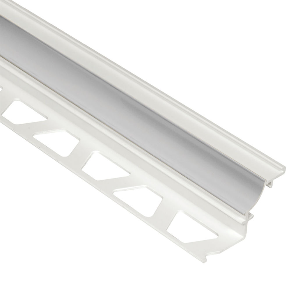 DILEX-PHK Profilé à gorge avec un radius de 3/8" Plastique PVC Gris classique 3/8" (10 mm) x 8' 2-1/2"