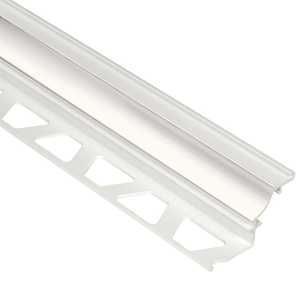 DILEX-PHK Profilé à gorge avec un radius de 3/8" Plastique PVC Blanc 3/8" (10 mm) x 8' 2-1/2"