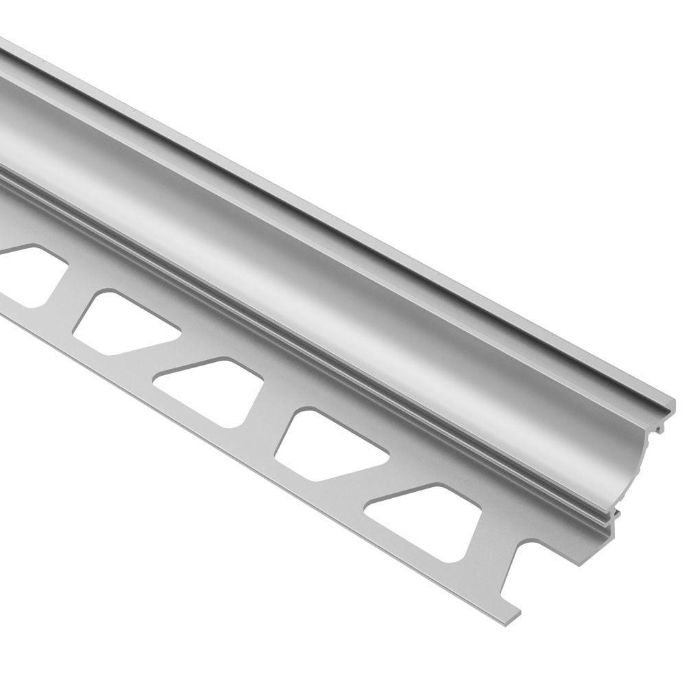 DILEX-AHK Cove-Shaped Profile with 3/8" Radius Matte Aluminum Anodized 3/8" (10 mm) x 8' 2-1/2"