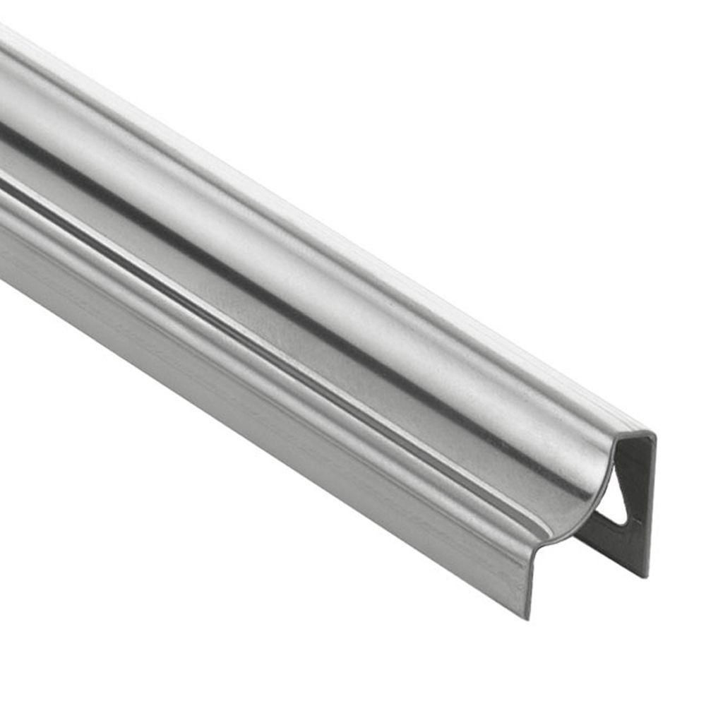 DILEX-HKU Cove-Shaped Profile with Inverted Anchoring Leg and 3/8" radius Stainless Steel (V2) 8' 2-1/2"