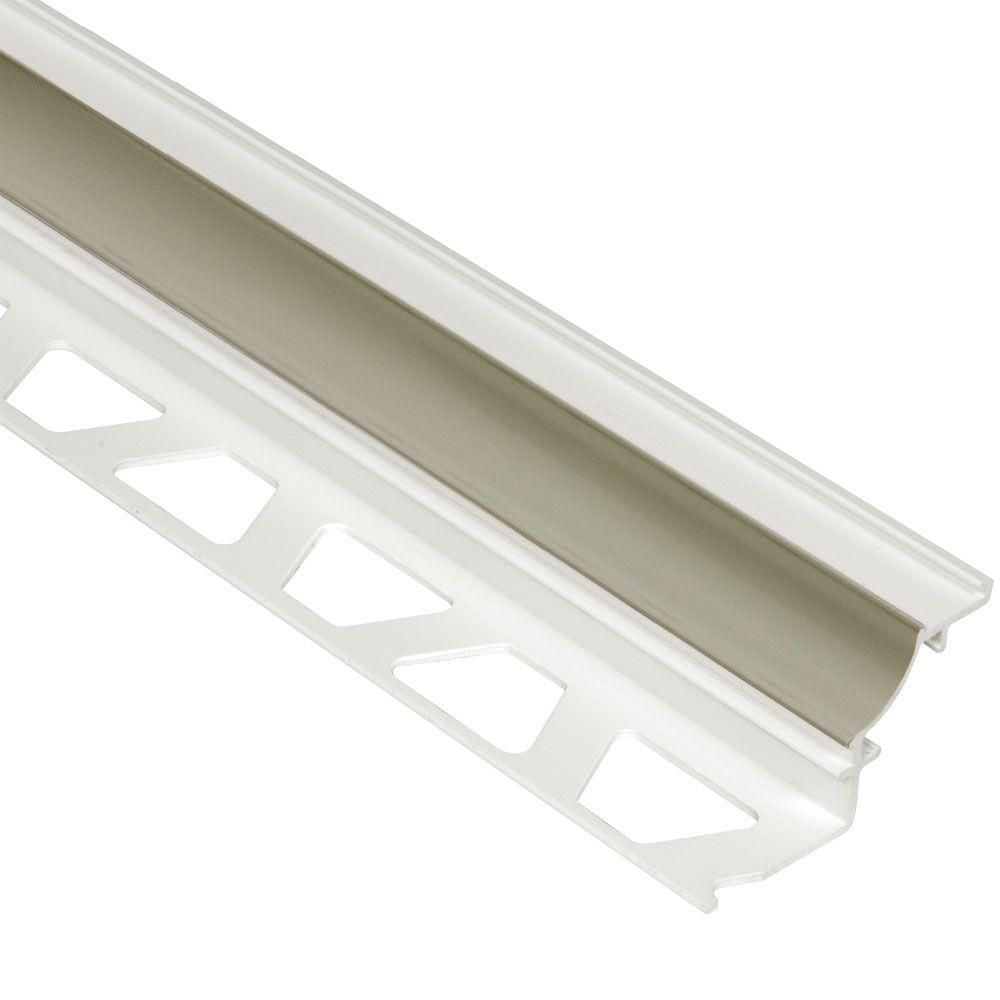 DILEX-PHK Profilé à gorge avec un radius de 3/8" Plastique PVC Gris 5/16" (8 mm) x 8' 2-1/2"