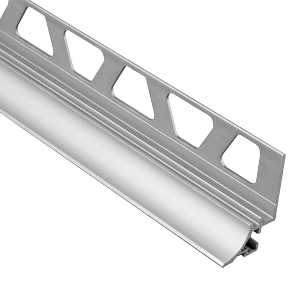 DILEX-AHKA Cove-Shaped Profile with 3/8" Radius Anodized Aluminum Matte 3/8" (10 mm) x 8' 2-1/2"