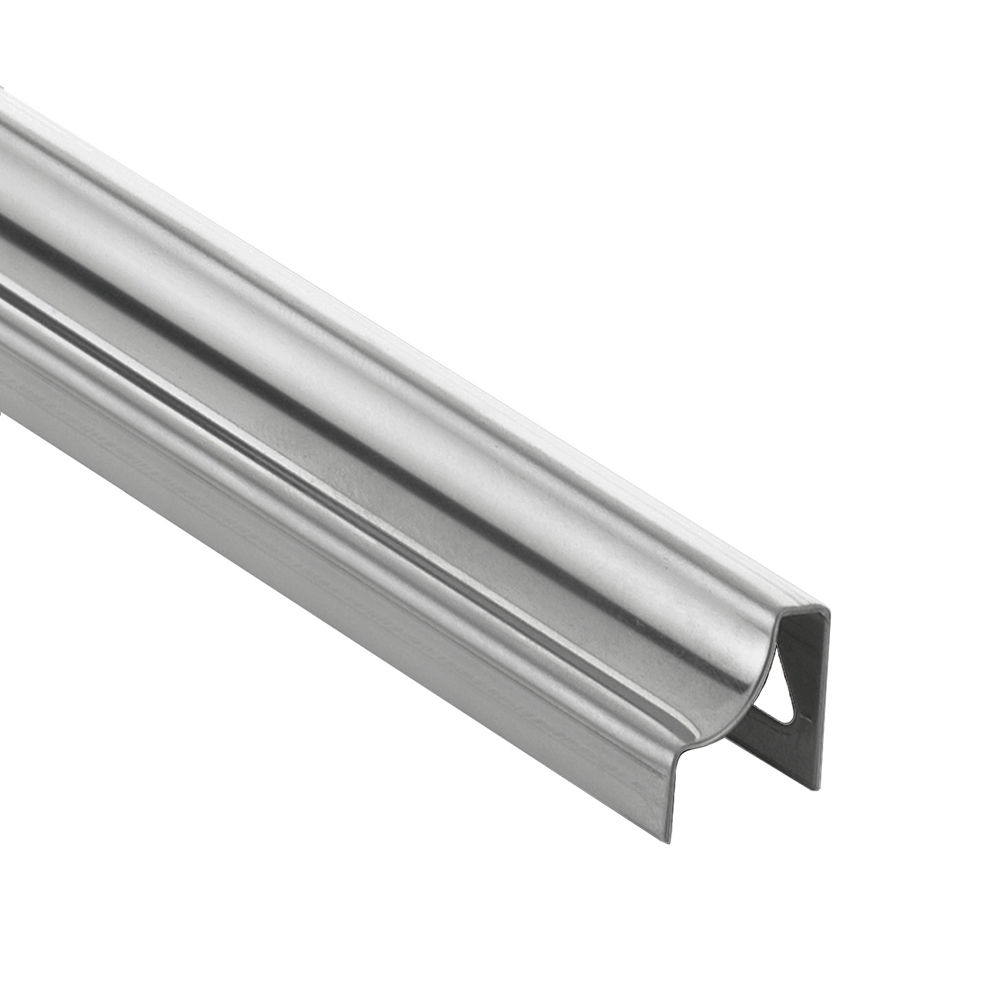 DILEX-HKU Cove-Shaped Profile with Inverted Anchoring Leg and 1-7/16" radius Stainless Steel (V2) 8' 2-1/2"