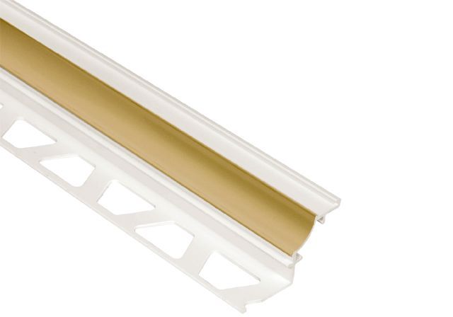 DILEX-PHK Profilé à gorge avec un radius de 3/8" Plastique PVC Beige clair 1/2" (12.5 mm) x 8' 2-1/2"