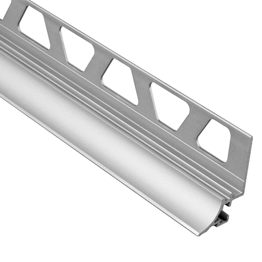 DILEX-AHKA Cove-Shaped Profile with 3/8" Radius Anodized Aluminum Matte 1/2" (12.5 mm) x 8' 2-1/2"