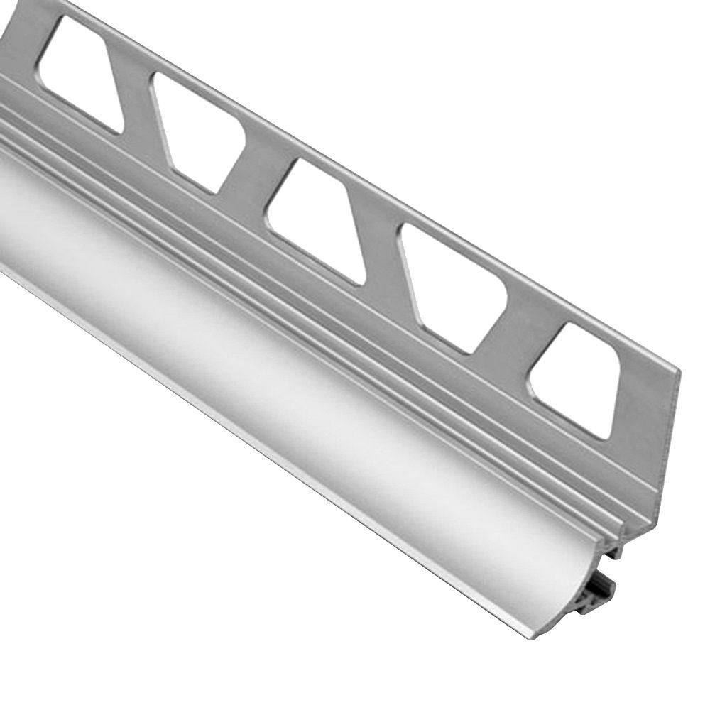 DILEX-AHKA Cove-Shaped Profile with 3/8" Radius Anodized Aluminum Matte 9/16" (15 mm) x 8' 2-1/2"