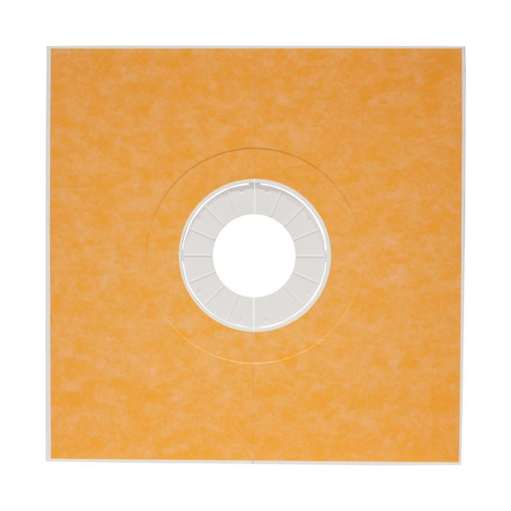 KERDI-SHOWER-TT Base de douche préfabriquée en pente avec position de sortie centrée 48" x 48"