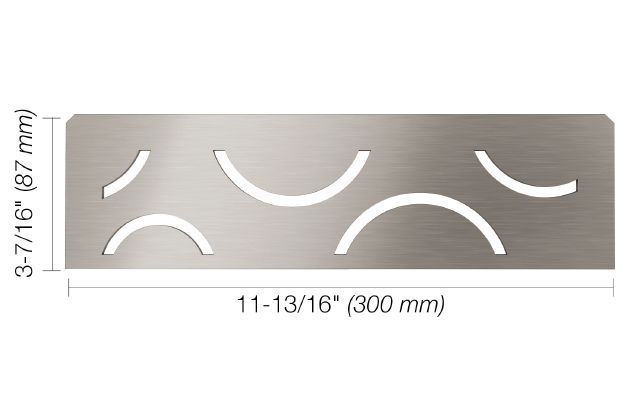SHELF-N Rectangular Shelf for Niche Curve Design Stainless Steel (V2) Brushed