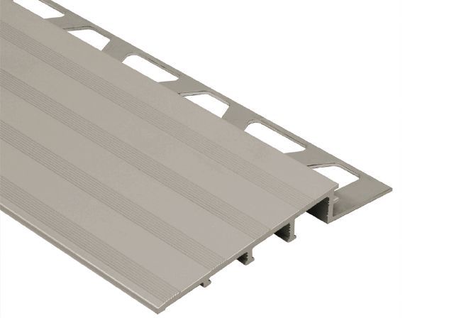 RENO-RAMP Wide Reducer Profile Anodized Aluminum Satin 9/16" (15 mm) x 3-1/2" x 8' 2-1/2"