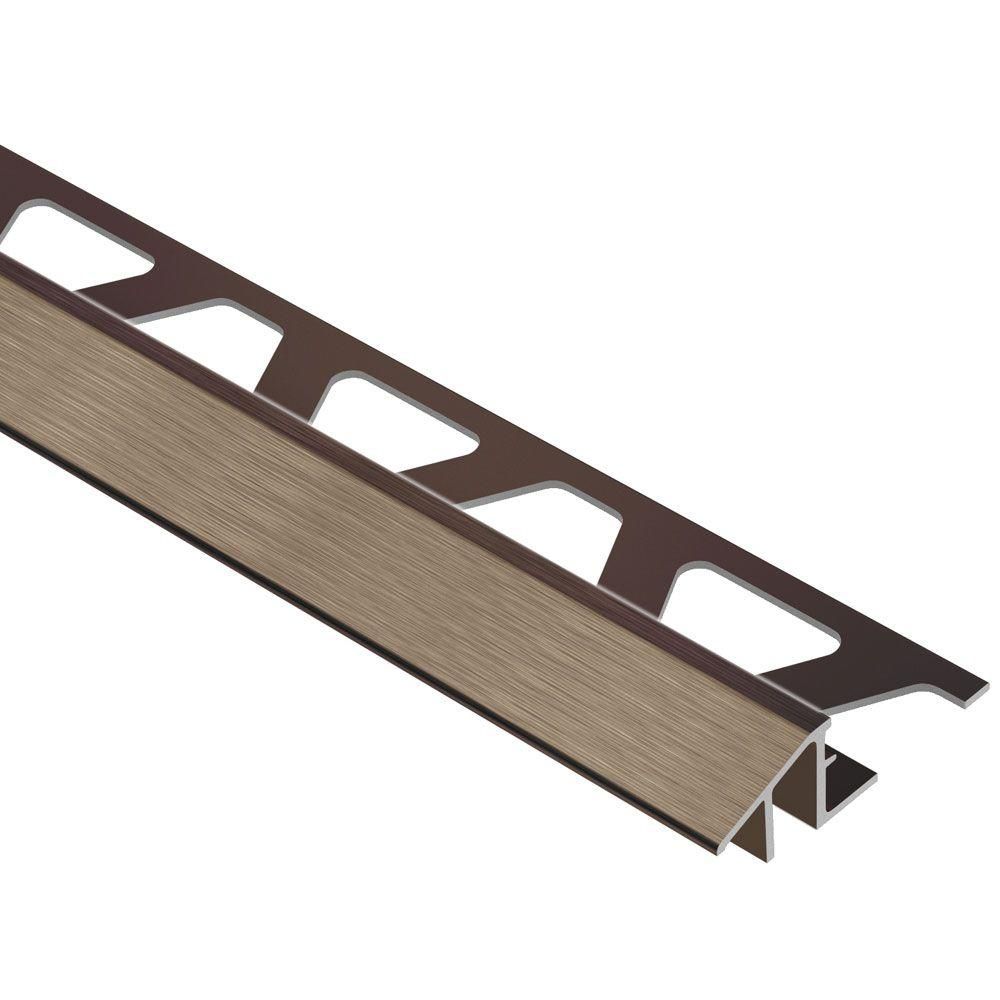 RENO-TK Reducer Profile Anodized Aluminum Antique Bronze 1/2" (12.5 mm) x 8' 2-1/2"