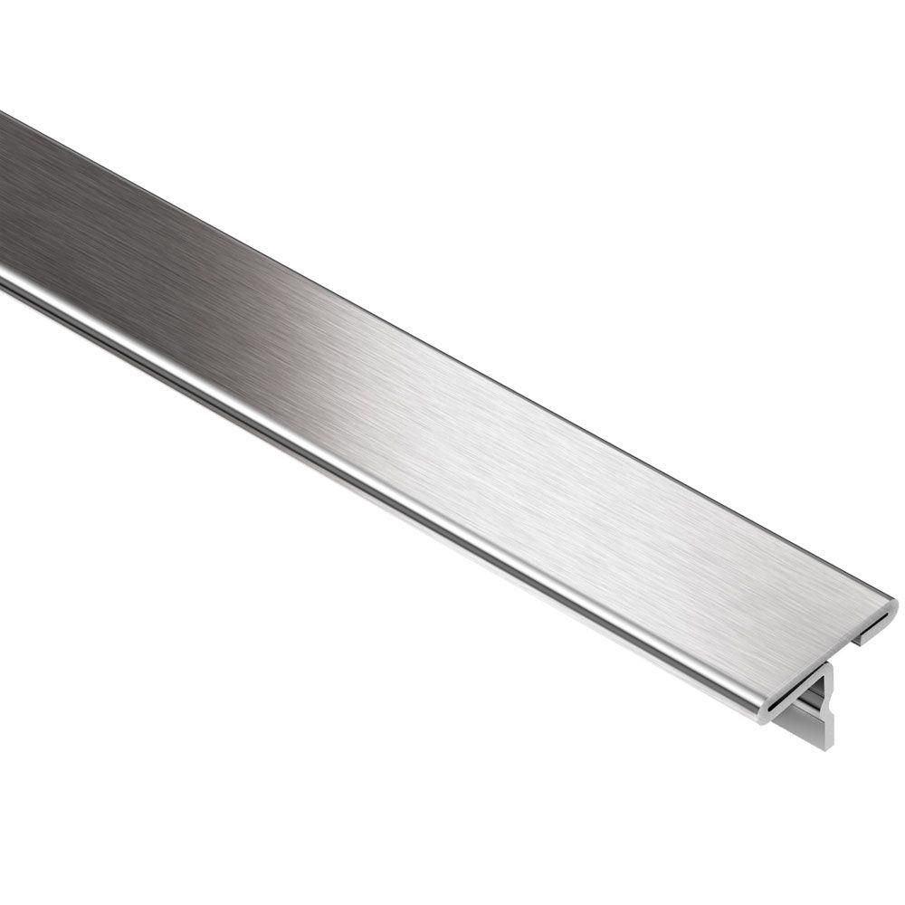 RENO-T Retrofit T-Shaped Edge Protection Profile Stainless Steel (V2) Brushed 17/32" (14 mm) x 8' 2-1/2"