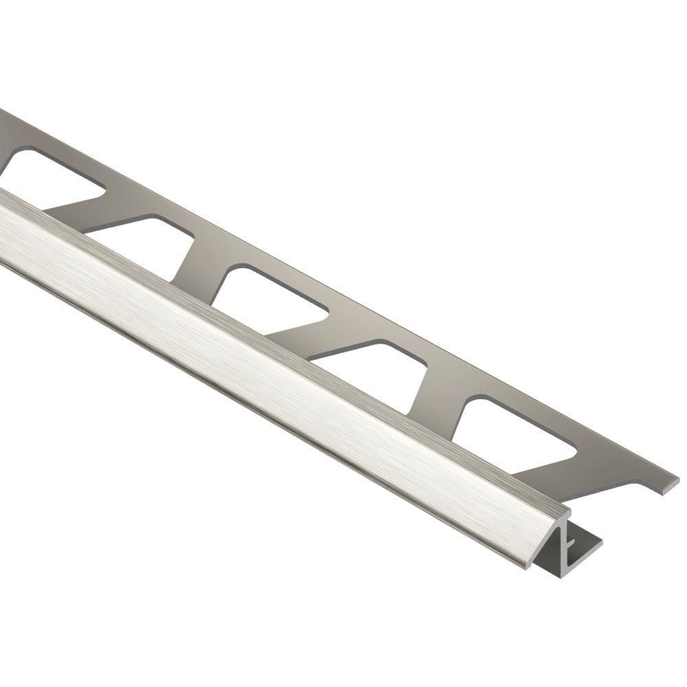 RENO-TK Reducer Profile Anodized Aluminum Brushed Nickel 3/8" (10 mm) x 8' 2-1/2"