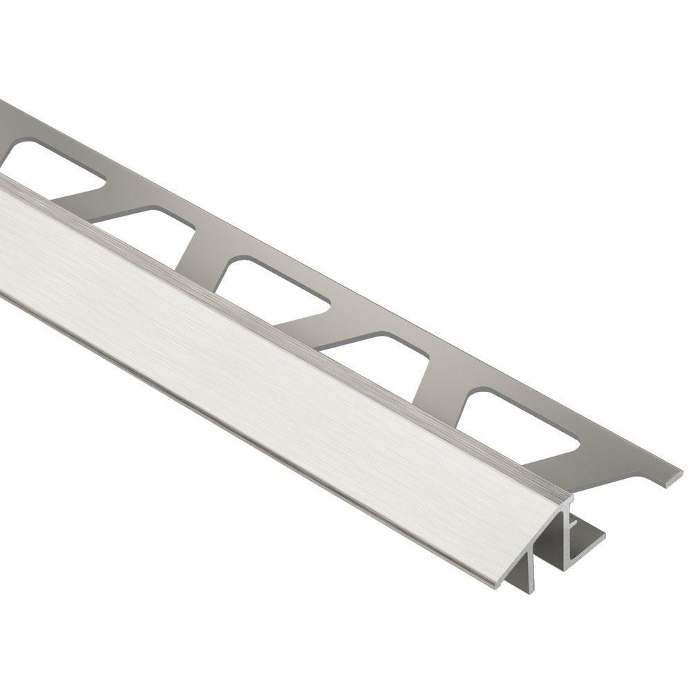 RENO-TK Reducer Profile Anodized Aluminum Brushed Nickel 1/2" (12.5 mm) x 8' 2-1/2"