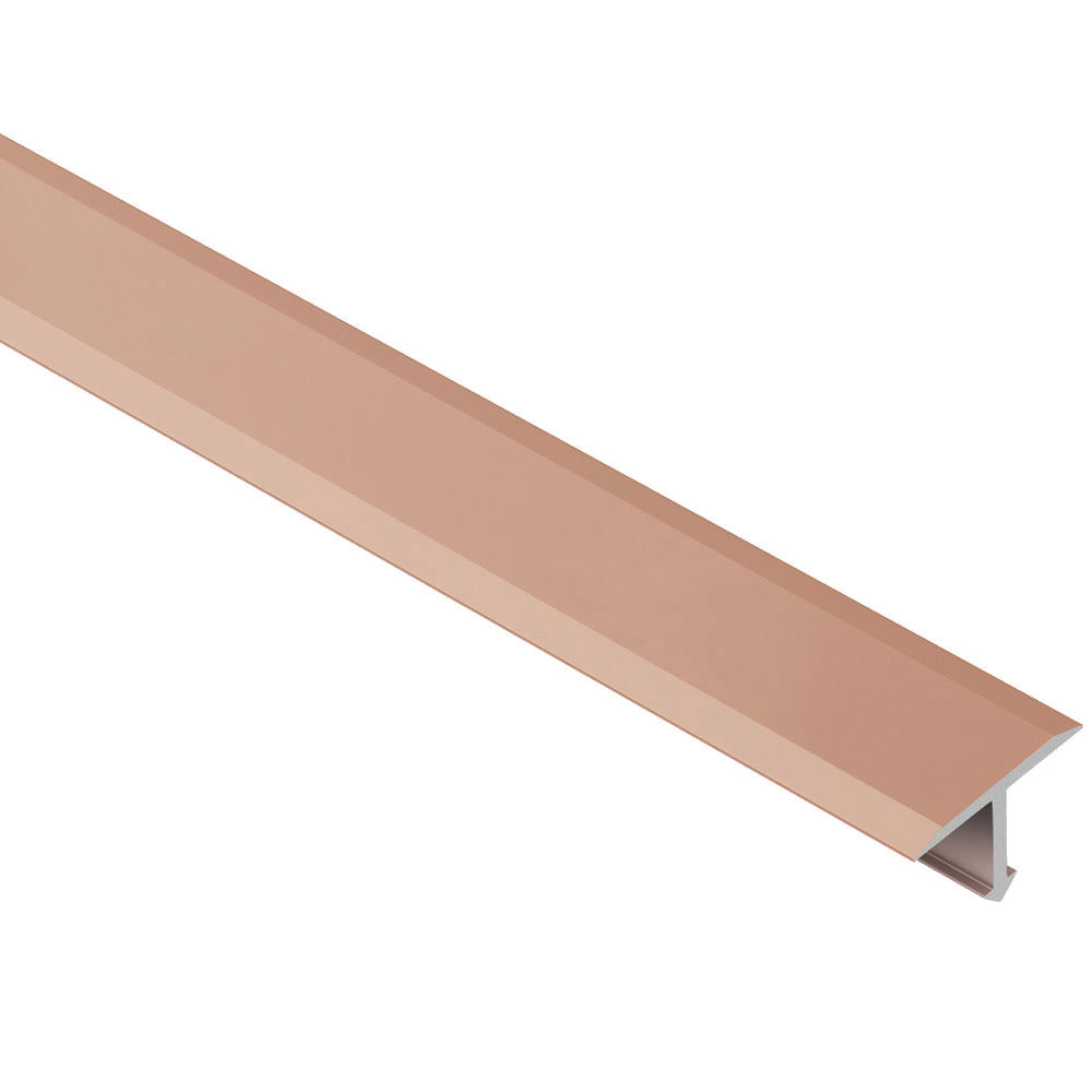 RENO-T Retrofit T-Shaped Edge Protection Profile Anodized Aluminum Satin Copper 1" (25 mm) x 8' 2-1/2"