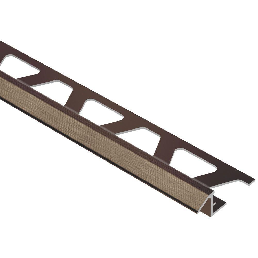 RENO-TK Reducer Profile Anodized Aluminum Antique Bronze 3/8" (10 mm) x 8' 2-1/2"