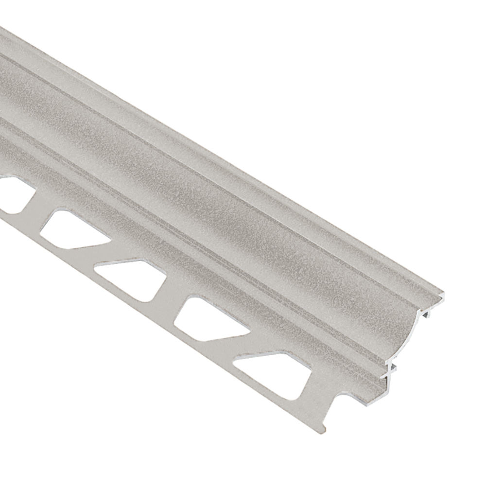DILEX-AHK Cove-Shaped Profile with 3/8" Radius Aluminum Greige 1/2" (12.5 mm) x 8' 2-1/2"