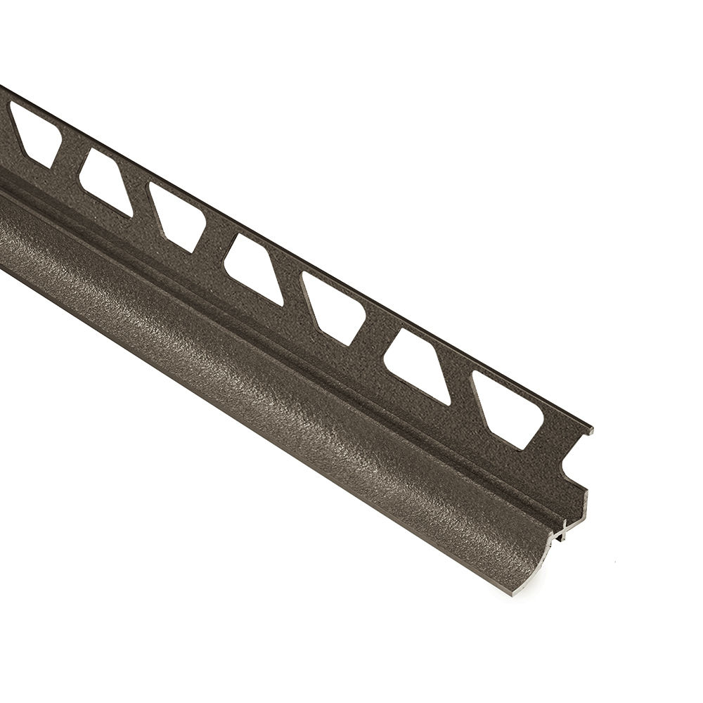 DILEX-AHKA Cove-Shaped Profile with 3/8" Radius Anodized Aluminum Dark Anthracite 5/16" (8 mm) x 8' 2-1/2"