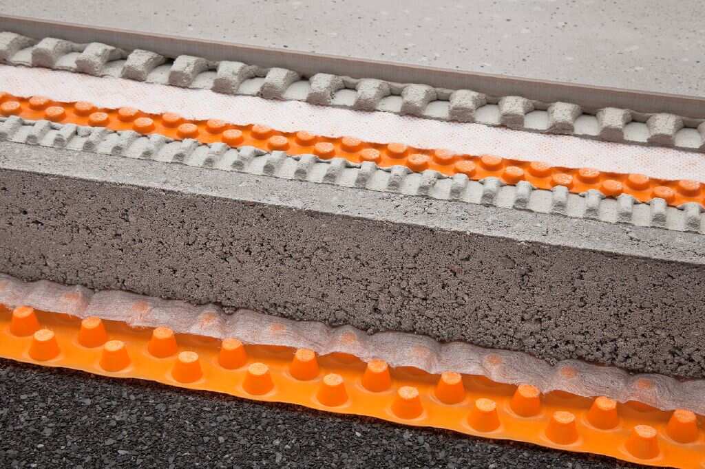 TROBA-PLUS Draining Uncoupling Mat System 3' 3" x 41' - 8 mm (135 sqft)