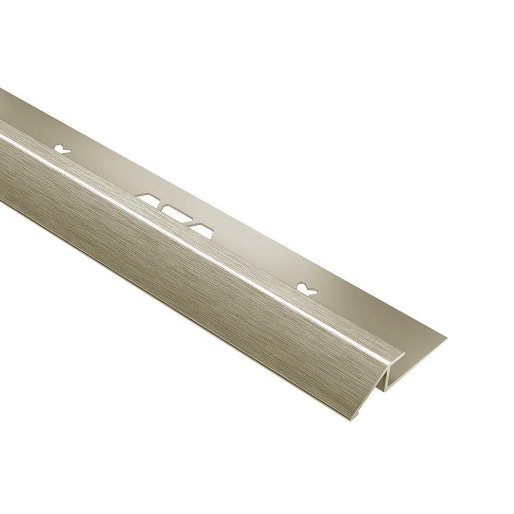 VINPRO-U Resilient Surface Reducer Profile Anodized Aluminum Brushed Nickel 5/32" (4 mm) x 8' 2-1/2"