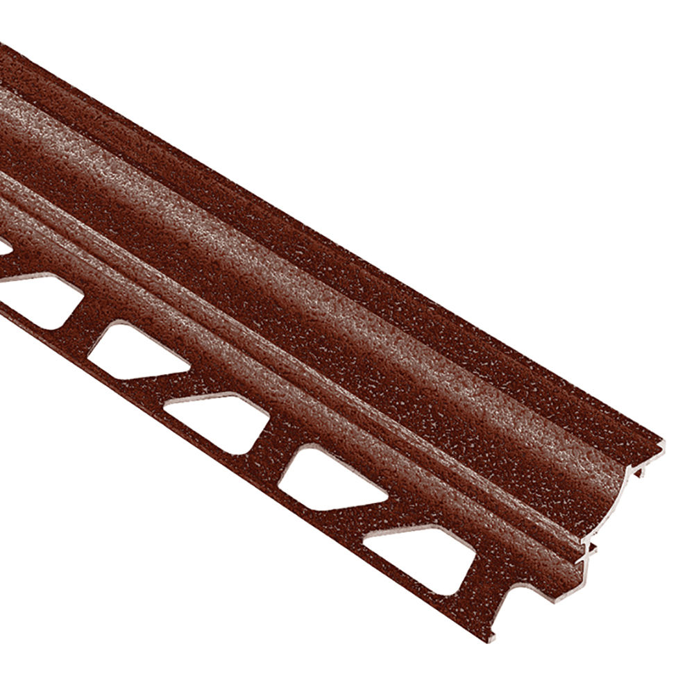 DILEX-AHK Profilé à gorge avec un radius de 3/8" Aluminium Brun rustique 3/8" (10 mm) x 8' 2-1/2"