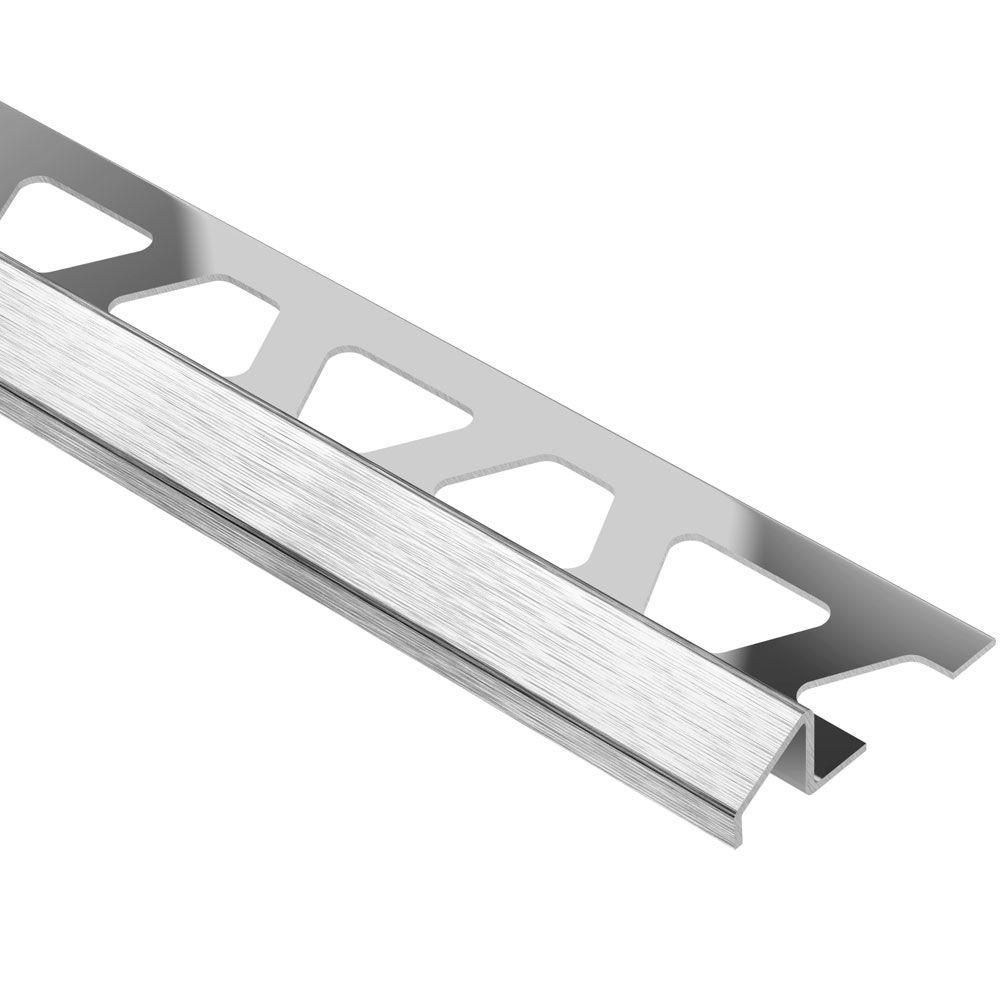 RENO-U Reducer Profile Stainless Steel (V2) Brushed 3/8" (10 mm) x 8' 2-1/2"