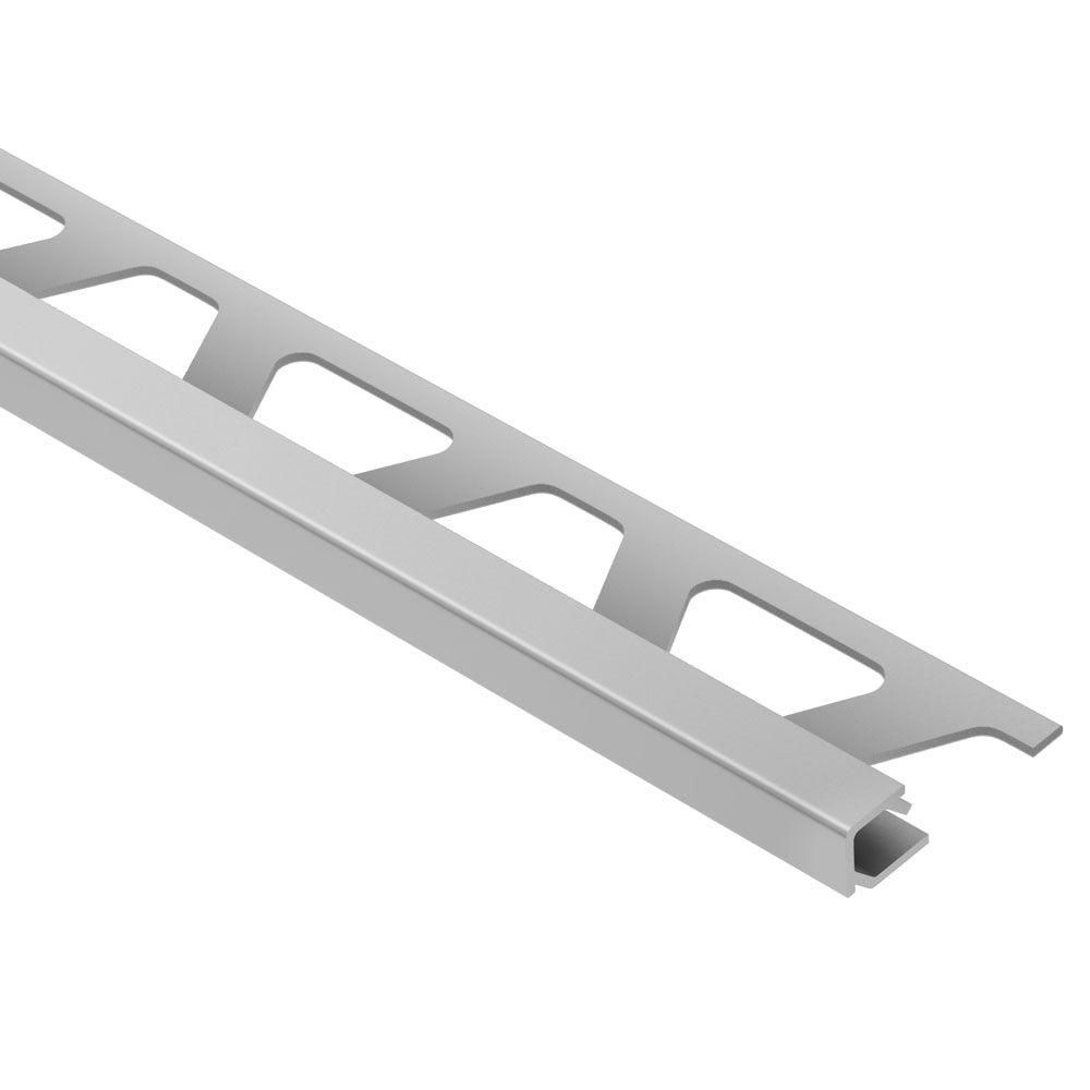QUADEC Square Edge Trim Anodized Aluminum Satin 1/2" (12.5 mm) x 8' 2-1/2"