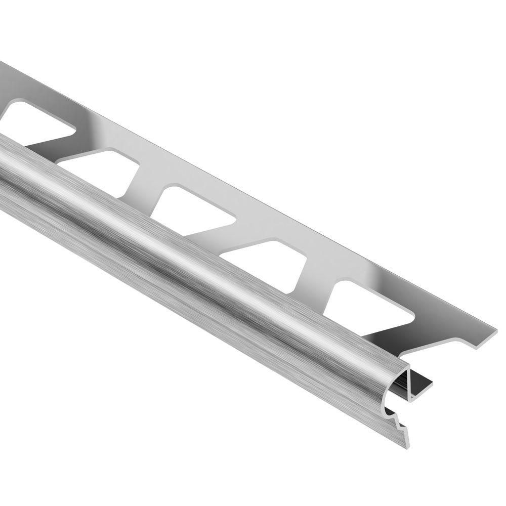 TREP-FL Stair-Nosing Profile Stainless Steel (V2) Brushed 7/16" (11 mm) x 4' 11"