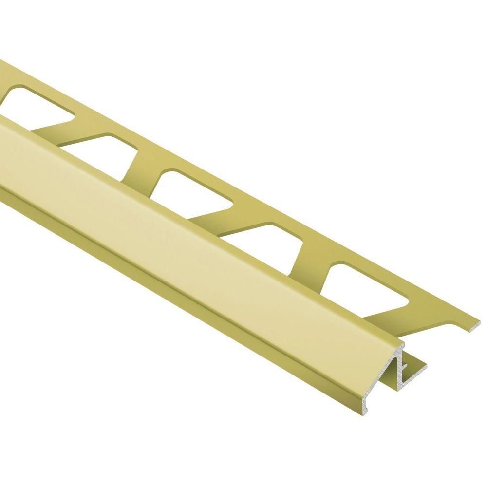 RENO-U Reducer Profile Anodized Aluminum Satin Brass 3/8" (10 mm) x 8' 2-1/2"