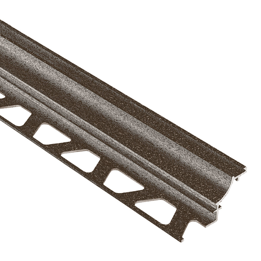 DILEX-AHK Cove-Shaped Profile with 3/8" Radius Aluminum Light Anthracite 3/8" (10 mm) x 8' 2-1/2"