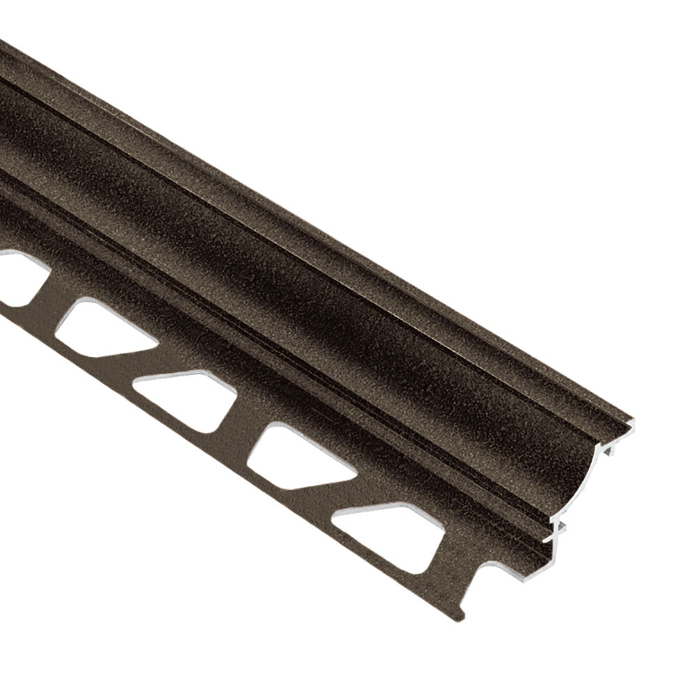 DILEX-AHK Cove-Shaped Profile with 3/8" Radius Aluminum Dark Anthracite 1/2" (12.5 mm) x 8' 2-1/2"