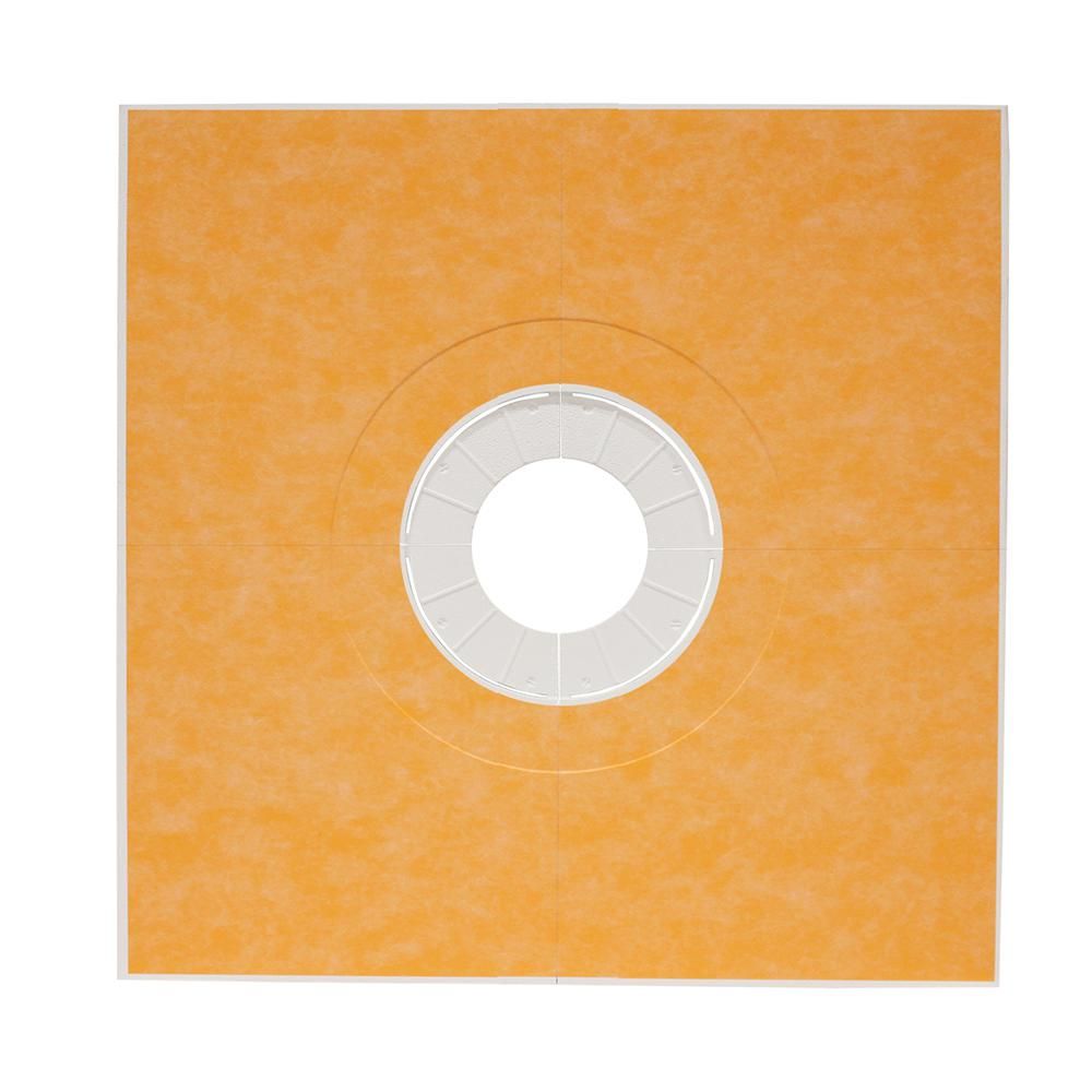 KERDI-SHOWER-T Prefabricated Sloped Shower Base with Center Outlet Position 72" x 72"