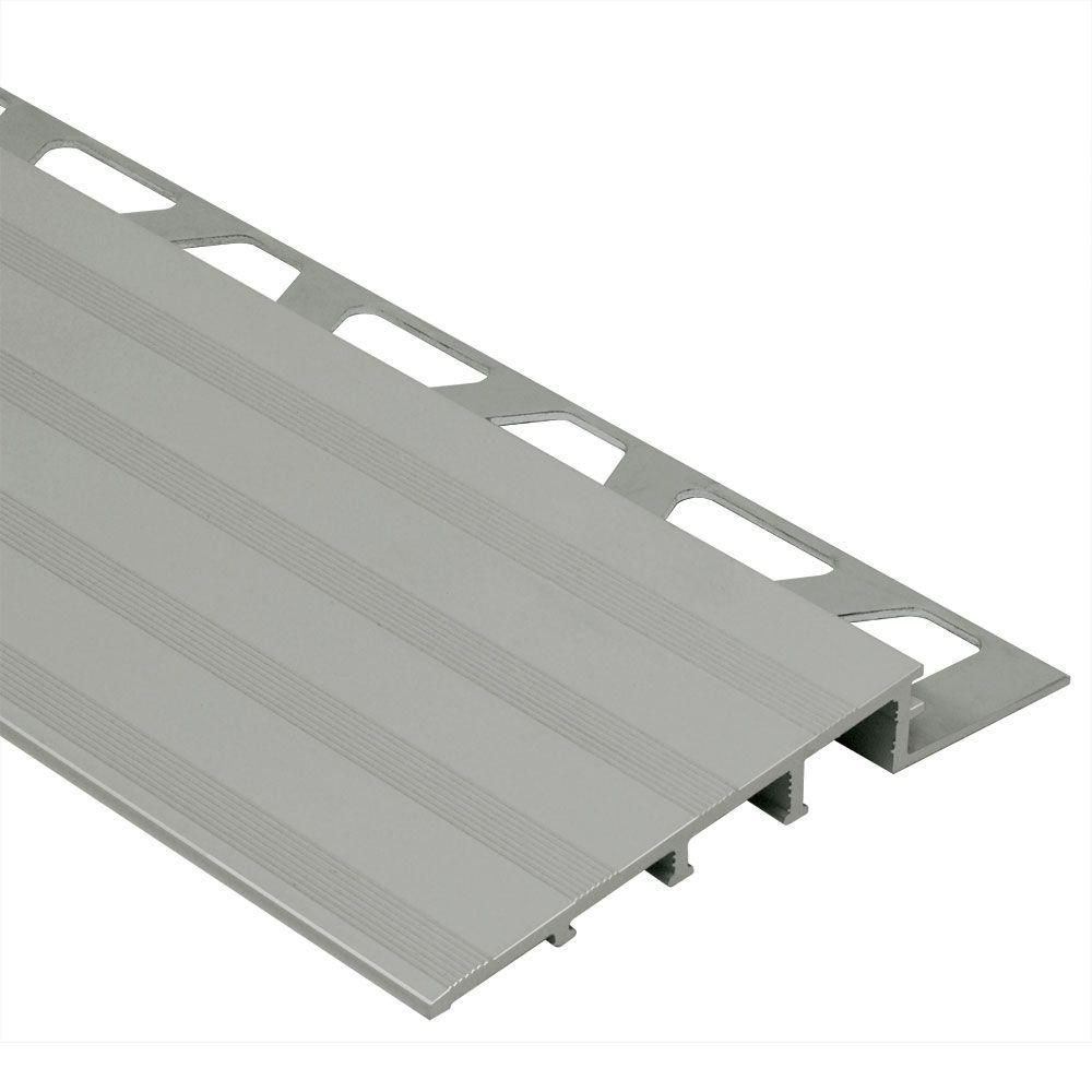 RENO-RAMP Wide Reducer Profile Anodized Aluminum Satin 3/4" (20 mm) x 3-1/2" x 8' 2-1/2"