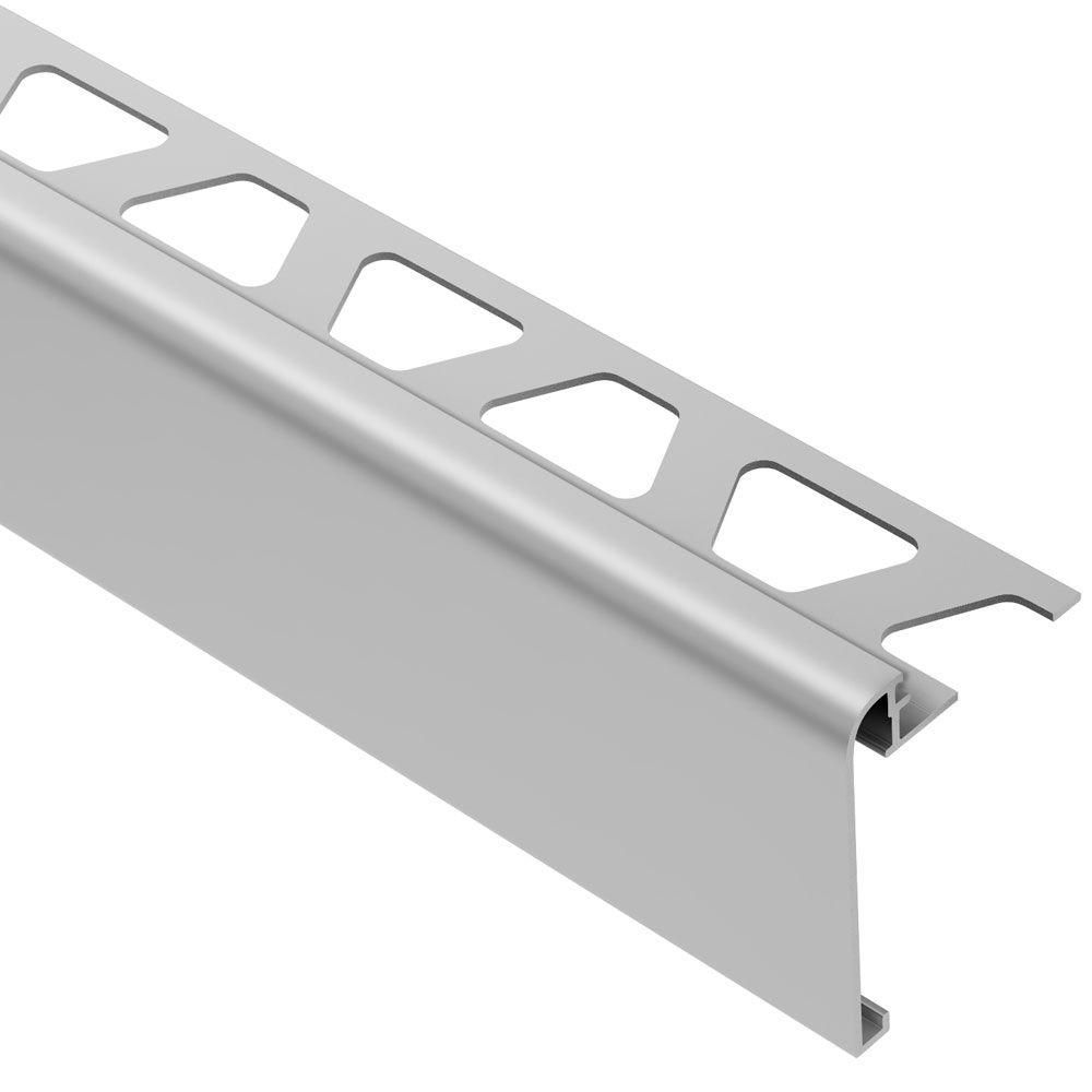 RONDEC-STEP Profilé de finition et protection des rebords avec ailette verticale de 1-1/2" Aluminium anodisé mat 5/16" (8 mm) x 8' 2-1/2"
