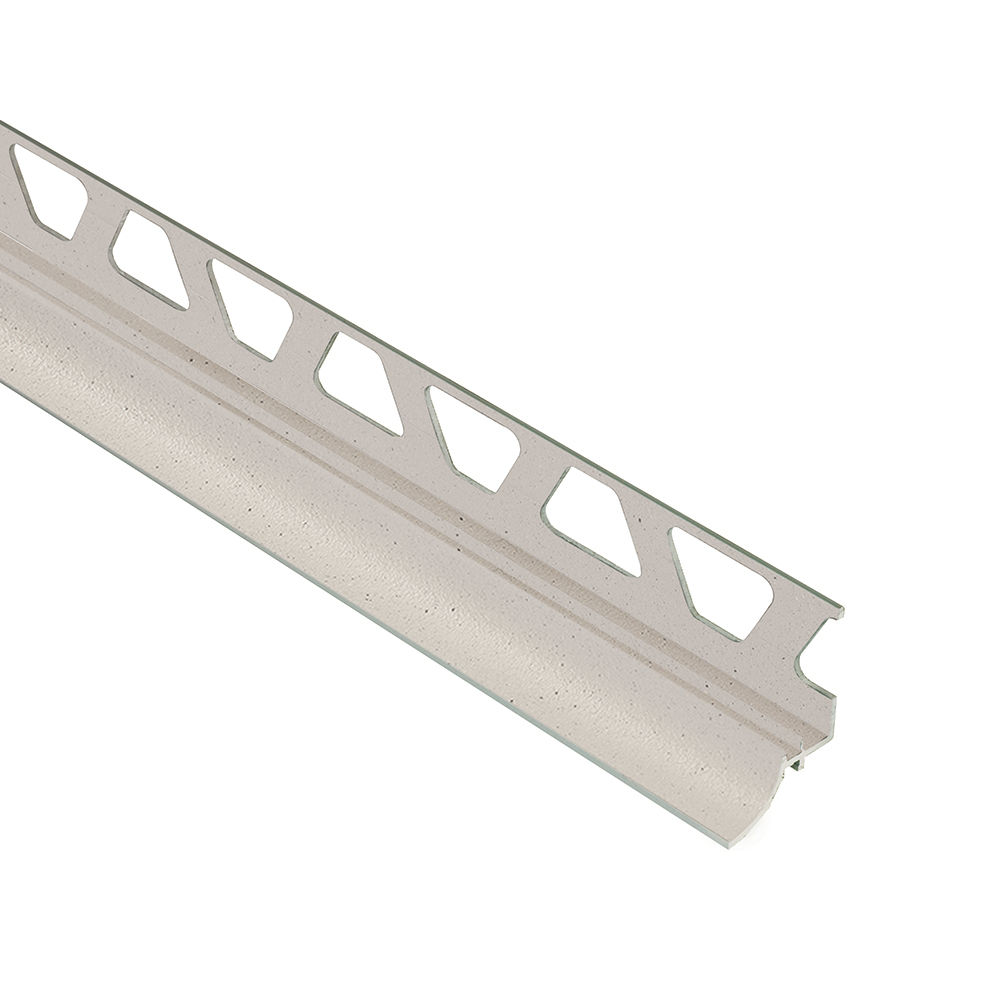 DILEX-AHKA Cove-Shaped Profile with 3/8" Radius Anodized Aluminum Ivory 3/8" (10 mm) x 8' 2-1/2"