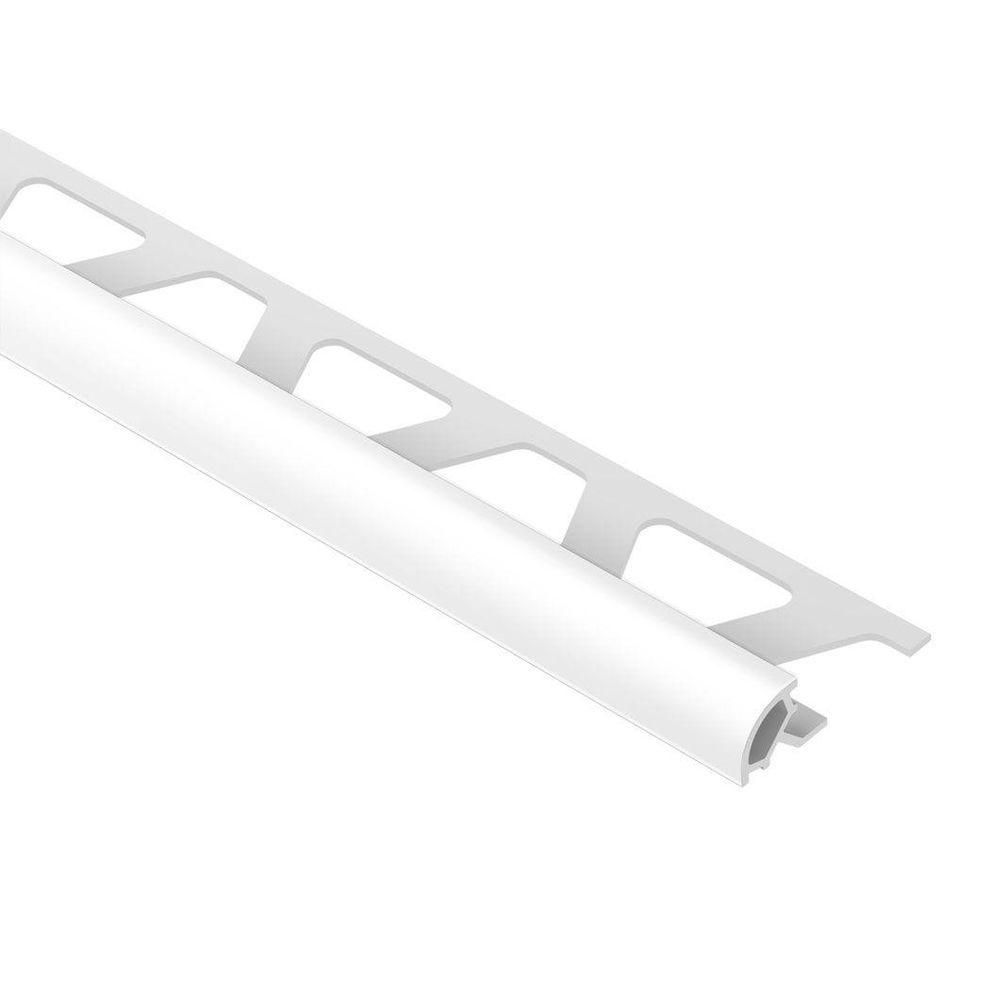 RONDEC Bullnose Edge Trim PVC Bright White 3/8" (10 mm) x 8' 2-1/2"