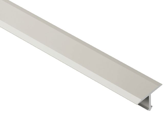 RENO-T Retrofit T-Shaped Edge Protection Profile Anodized Aluminum Satin Nickel 17/32" (14 mm) x 8' 2-1/2"