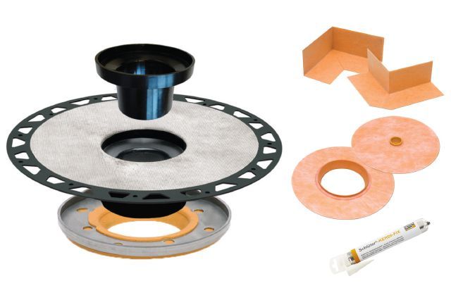 KERDI-DRAIN-A Adaptor Flange Kit - ABS Plastic 5-1/4"