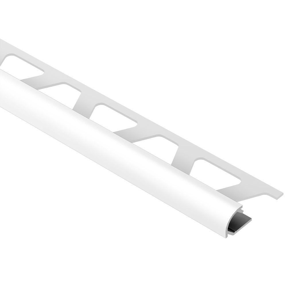 RONDEC Bullnose Edge Trim Aluminum Bright White 5/16" (8 mm) x 8' 2-1/2"