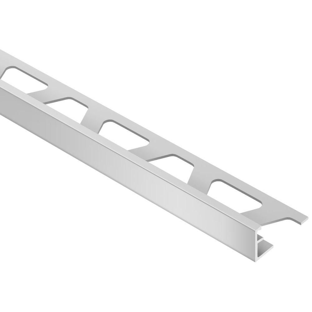 SCHIENE Floor/Wall Edge Profile with Minimum Reveal Anodized Aluminum Satin 5/16" (8 mm) x 8' 2-1/2"