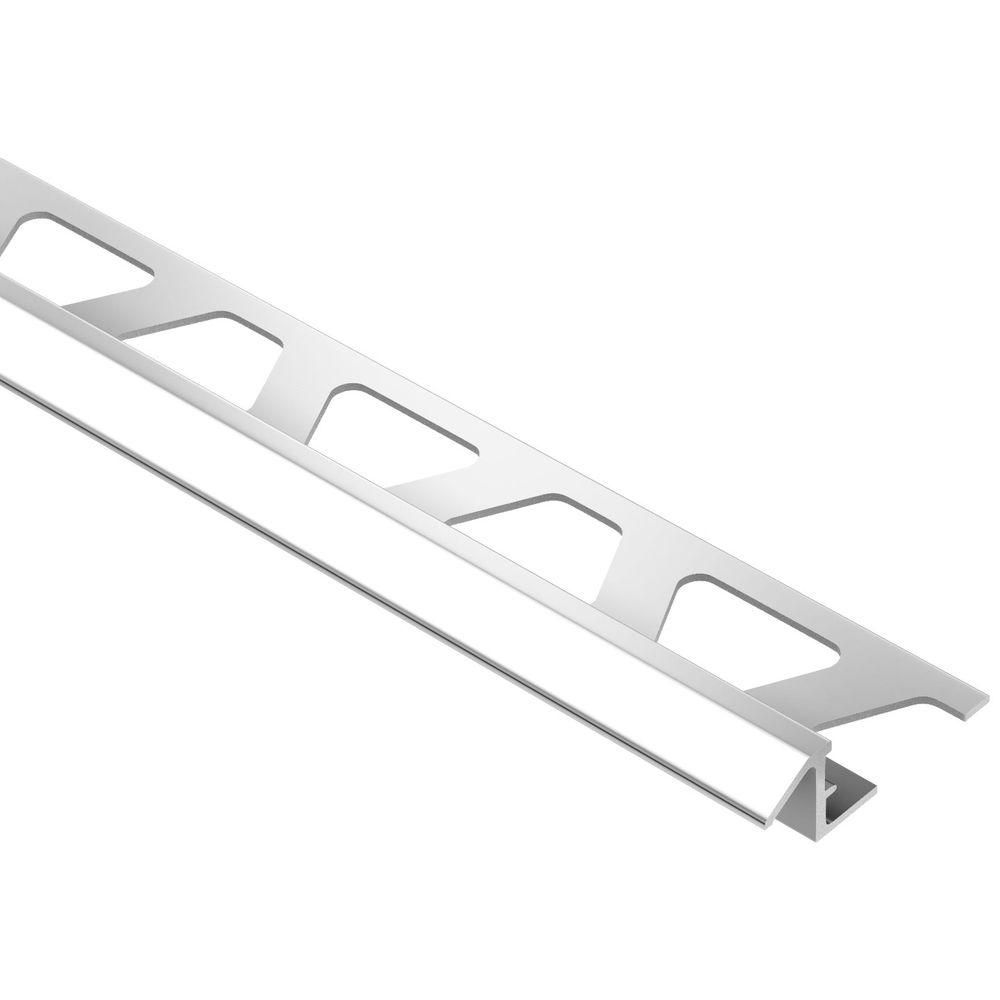 RENO-TK Reducer Profile Anodized Aluminum Bright Chrome 5/16" (8 mm) x 8' 2-1/2"
