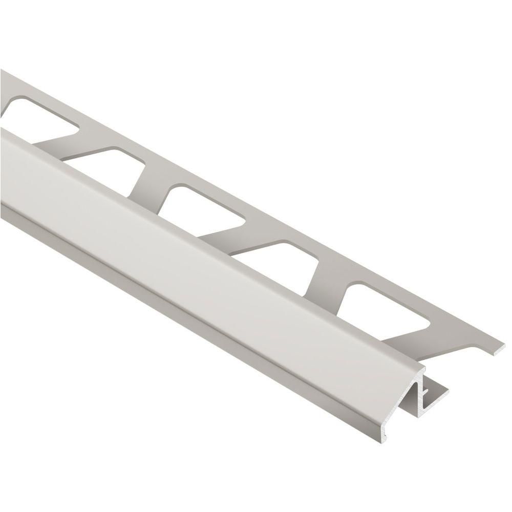 RENO-U Reducer Profile Anodized Aluminum Satin Nickel 5/16" (8 mm) x 8' 2-1/2"