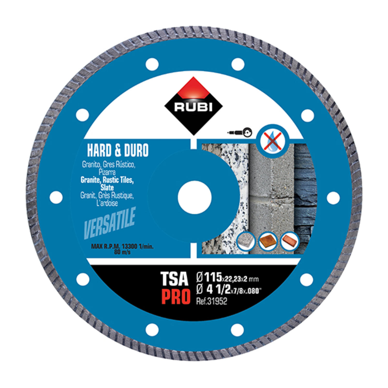 Diamond Blade Turbo TSA PRO for Hard Materials 4-1/2"