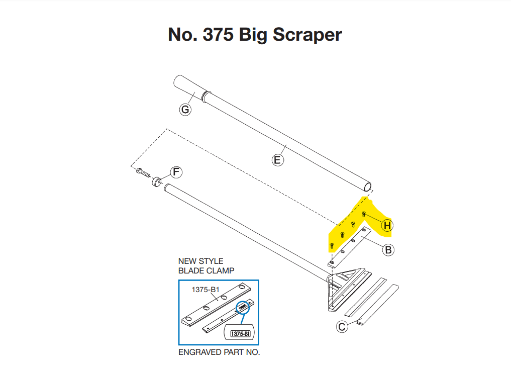 Replacement Blade Clamp Screws for No. 375 Big Scraper (Pack of 4)