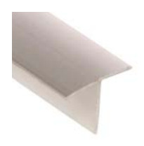 Moulure de trappe en aluminium, Laiton brillant - 7/8" x 12'