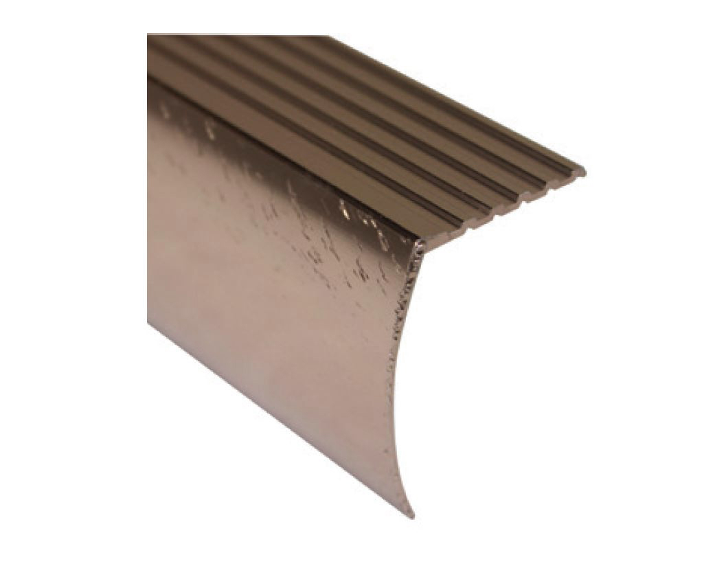 Aluminum Drop Stair Nosing, Hammered Dark Bronze - 1 5/8" x 12'