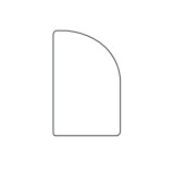 Pine Quarter Round, Pre-Primed White - 7/16" x 11/16" x 12'